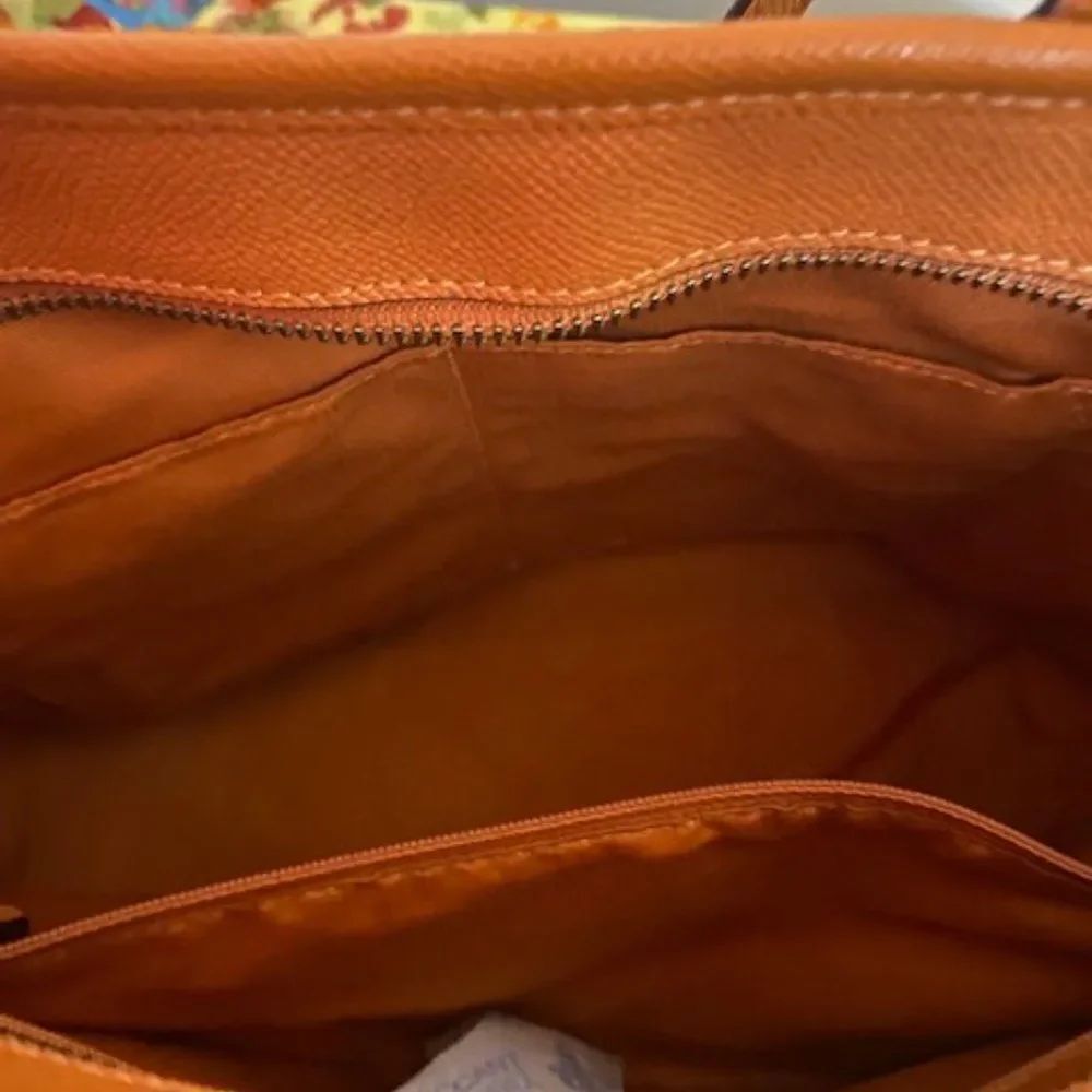 Coach (f58846) City Tote Tangerine Crossgrain Leather Zip Top - Picture 11 of 15